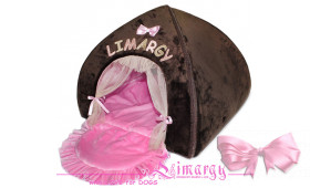 Домик для собаки "LIM Dom" розовый/голубой