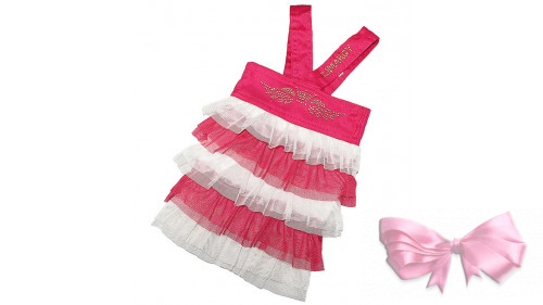 Джинсовое платье "Fly" розовое