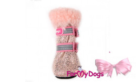 Зимние сапоги для собак ForMyDogs розовые