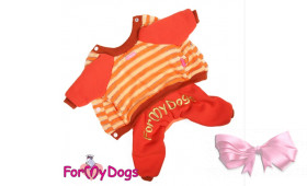 Костюм для собак ForMyDogs на меховой подкладке, оранж
