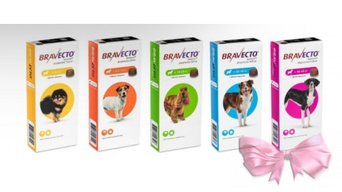 BRAVECTO (Бравекто) - Жевательная таблетка от клещей и блох для собак