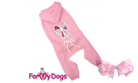 Вязанный костюм для мелких и средних собак ForMyDogs с капюшоном.