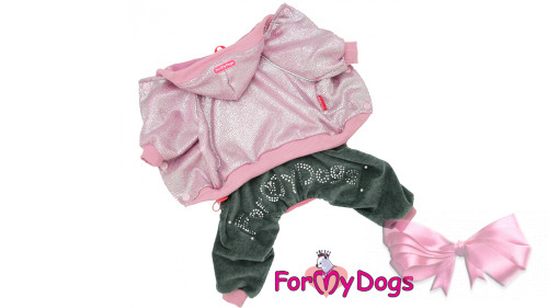 Трикотажный костюм для собак ForMyDogs розовый