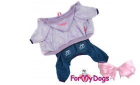 Трикотажний костюм для собак ForMyDogs фіолетовий