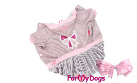 Платье для собак ForMyDogs розовое с юбочкой