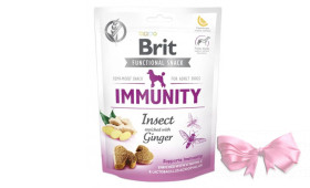 Ласощі Brit Care для собак Бріт Кеа Імуніті з комахами та імбиром 150г 