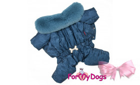 Теплий комбінезон для собак ForMyDogs синій для хлопчиків
