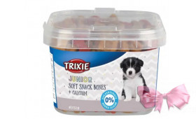 Вітамінізовані ласощі для цуценят Trixie Junior Soft Snack Bones/Dots з кальцієм, 140 г (курка і ягня)