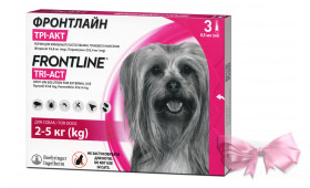 Frontline Tri-Act (Фронтлайн Три Акт) капли от блох, клещей и комаров для собак 2-5 кг