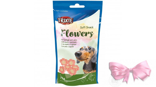 Ласощі для собак Trixie «Flowers» 75 г (курка та ягня)